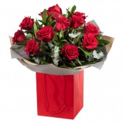 A Dozen Red Roses Hand-Tied